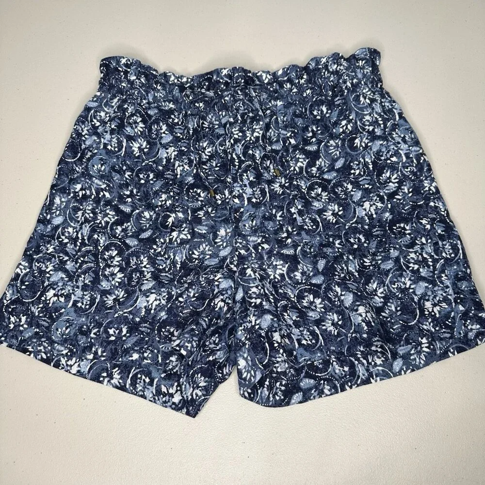 Ralph Lauren‎ Linen Shorts Blue Paperbag Size 12